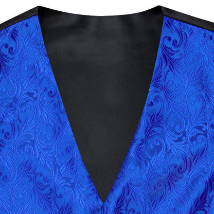 Men's Classic Floral Vest & Tie Hanky Cufflinks Set – Waistcoat for Weddings Events Party Gift
