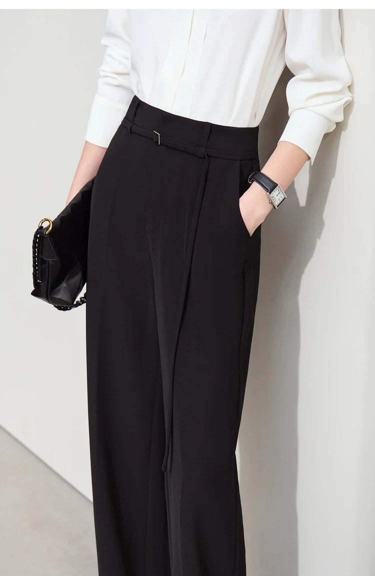 Minimalism 2024 Summer New Commuter Fashion Loose Blazer High Waist Casual Solid Pants Women's Clothes Separately 12442201