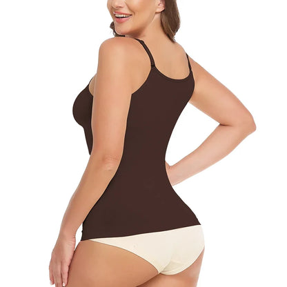 Seam-free Camisole Vest Shapewear Bodysuit for Women Tummy Control Butt Lifting Body Shaper Smooth Invisible Slimming Underwear