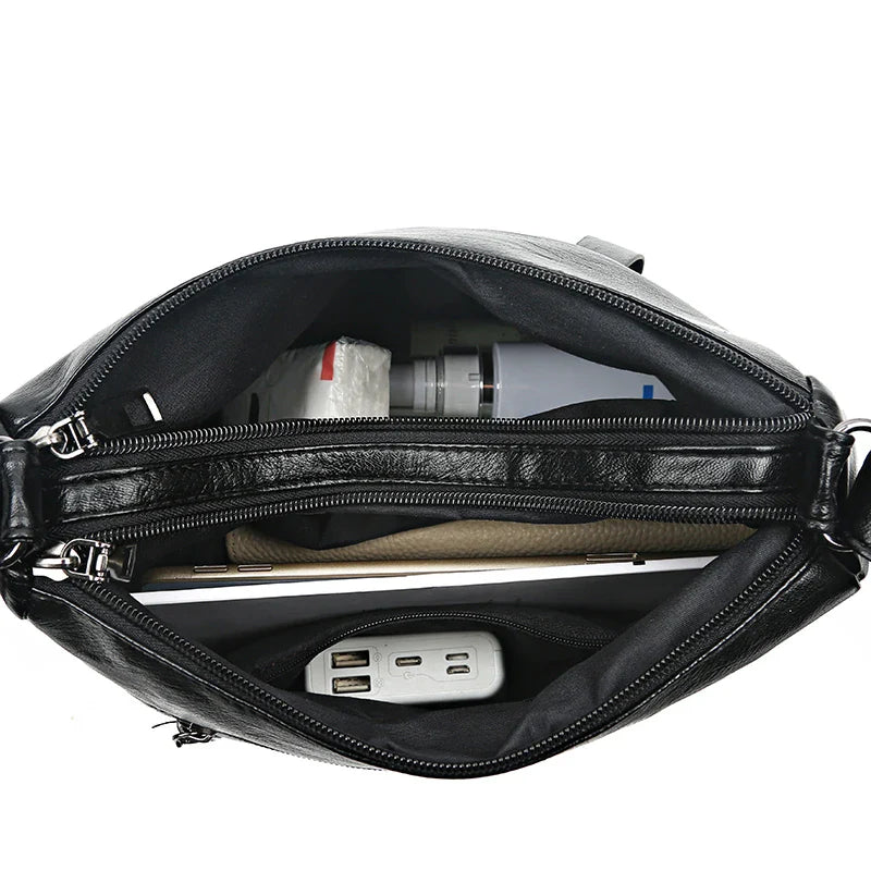 Elegant Leather One Shoulder Handbag Shopping Bag 2024 New Women's Fashion Handbag Sheepskin grain Beautiful Lady Crossbody Bag