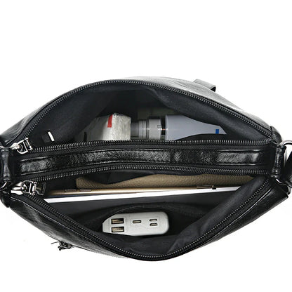 Elegant Leather One Shoulder Handbag Shopping Bag 2024 New Women's Fashion Handbag Sheepskin grain Beautiful Lady Crossbody Bag