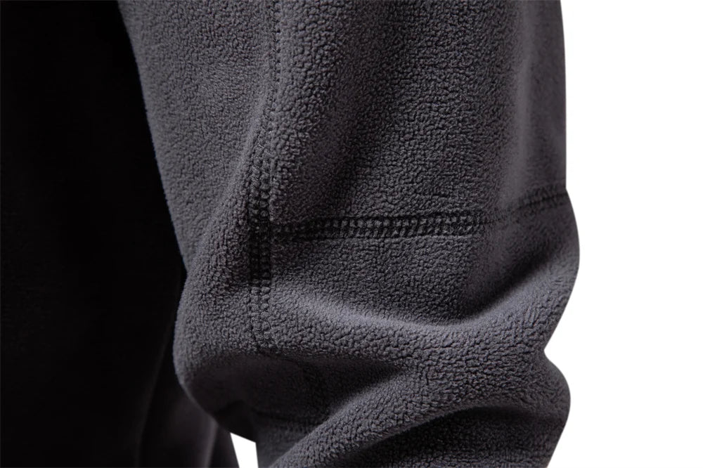 Brand Quality Thicken Warm Fleece Jacket for Men Zipper Neck Pullover Men's Sweatshirt Soft Shell Mens Jacket