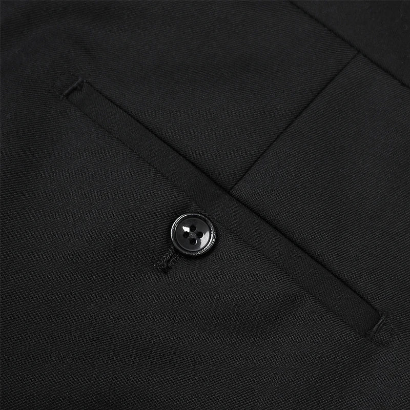 Two-piece Set Suit Men's Vintage Banquet Suit Chinese Style Suit Double Breasted Blazer Metal Buttons Dress Pants Wedding Galas