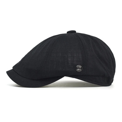 Spring Summer Breathable Mesh Newsboy Caps Men Woman Casual Beret Flat Ivy Cap Soft Solid Driving Fashion Peaked Cap Unisex