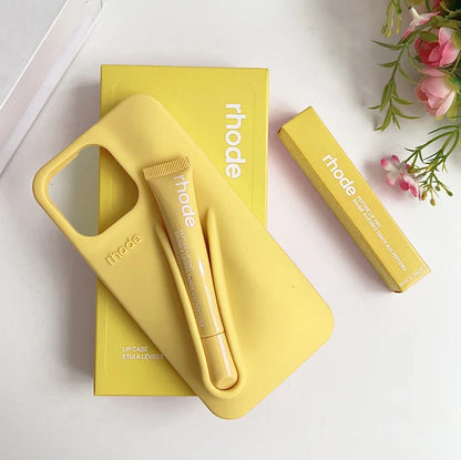 Phone Case with Box and Lipstick for IPhone 15 16 14 13 12 11 Pro Max Plus 17 Air Lip Gloss Portable Soft Silicone Shockproof