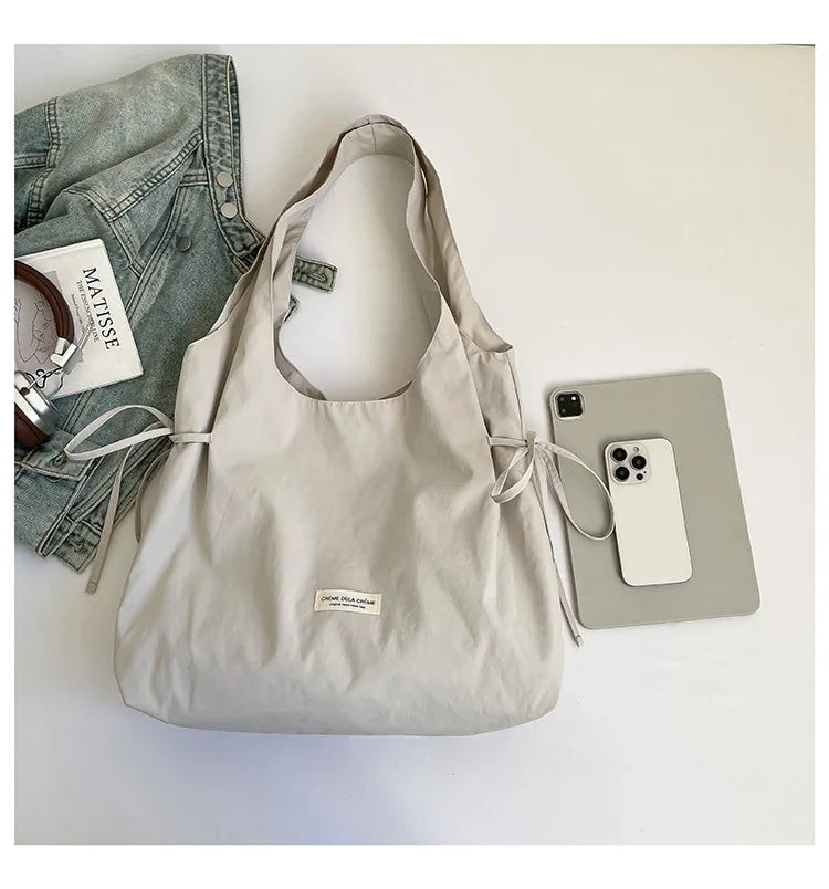 New Fashion Simple Shoulder Bag Women Large Capacity Comfortable Versatile Texture Tote Bag Simple Casual Storage Handbag