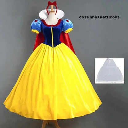 Adult Cosplay Dress Snow White Girl Princess Dress Women Adult Cartoon Princess Snow White Halloween Party Costume