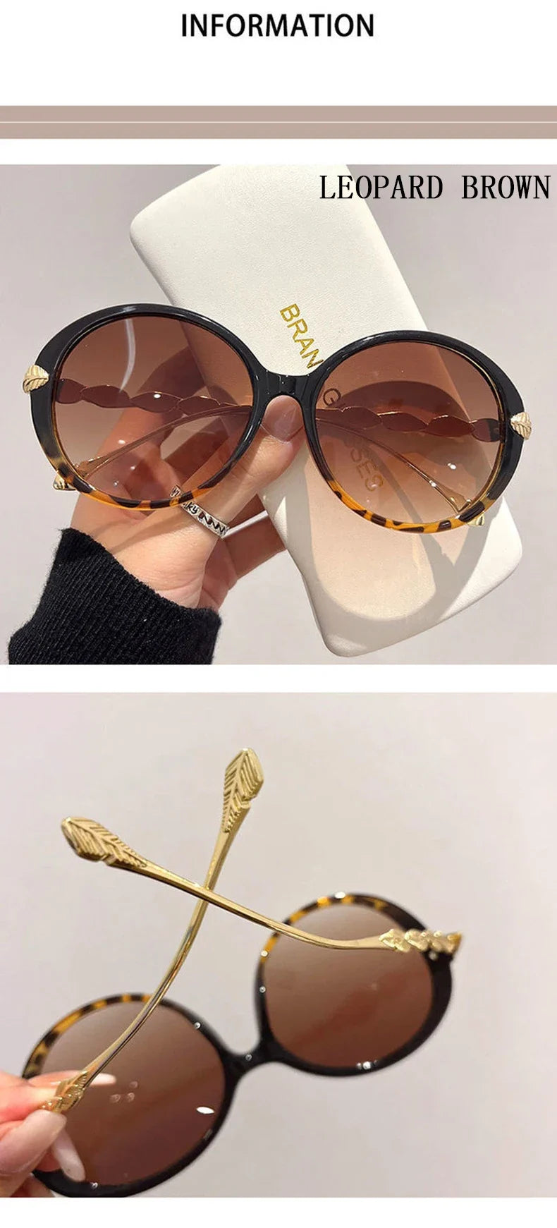 Round Sunglasses Women 2023 Oversized Luxury Fashion Glasses  Vintage Shades Retro Lunette De Soleil Femme Gafas De Sol Mujer