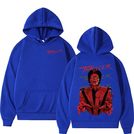 King of Pop Michael Jackson Thriller Hoodies Men's Women Harajuku Vintage Style Sweatshirts High Quality Casual Hoodie Pullovers