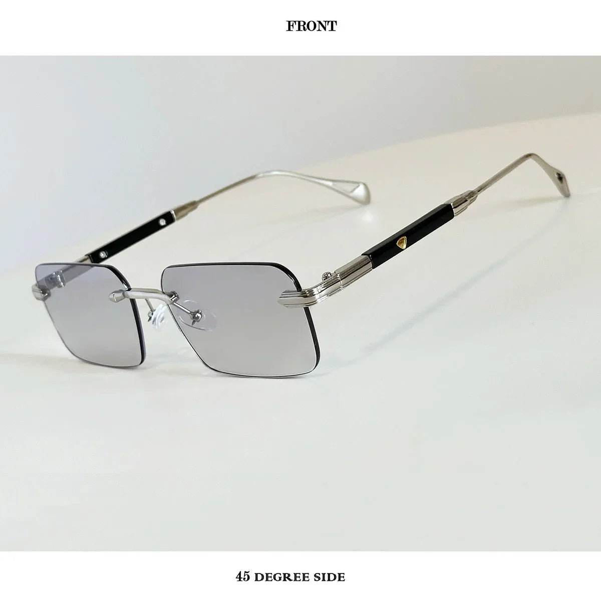 Square Sunglass Men Luxury Rimless Sunglasses Women Vintage Vacation Fashion Glasses Lunette Soleil Femme Gafas De Sol Hombre