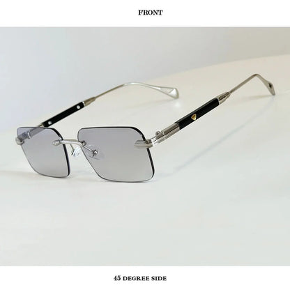 Square Sunglass Men Luxury Rimless Sunglasses Women Vintage Vacation Fashion Glasses Lunette Soleil Femme Gafas De Sol Hombre