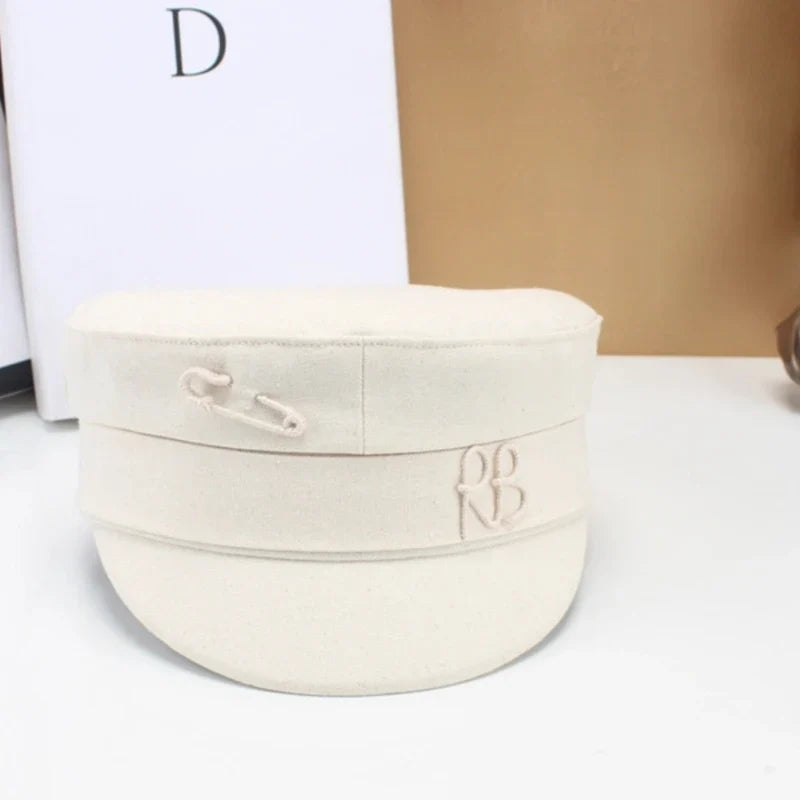 Brand Designer New Winter Embroidery Letter Baker Boy Straw Caps Purple Newsboy Caps Thick Warm Flat Cap Chapeau Homme