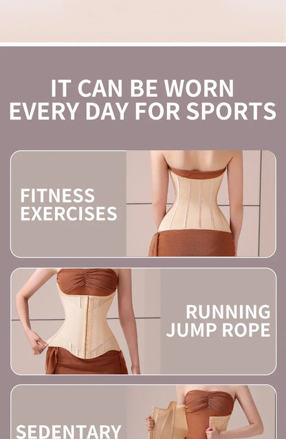 U-shaped Waist Trainer Corset Women Buttoned Shapers Breast Lifted Waist Trainer Steel Bone Slimming Womens Body Shapewear