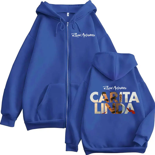 Rauw Alejandro Carita Linda 2025 New Album Zipper Hoodies Men Women Clothing Fashion Long Sleeve Zip Up Sweatshirts Jacket Coats