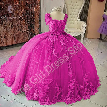 Beautiful Flower Girl Dresses Fluffy Mesh For Wedding Beaded Floral Lace Appliques Kids Pageant Gowns Customize