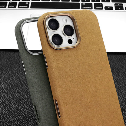 Suede Phone Case for iPhone 17 pro with Magnetic Wireless Charging Anti-Drop Cover Compatible with iPhone 17 16 15 pro Max