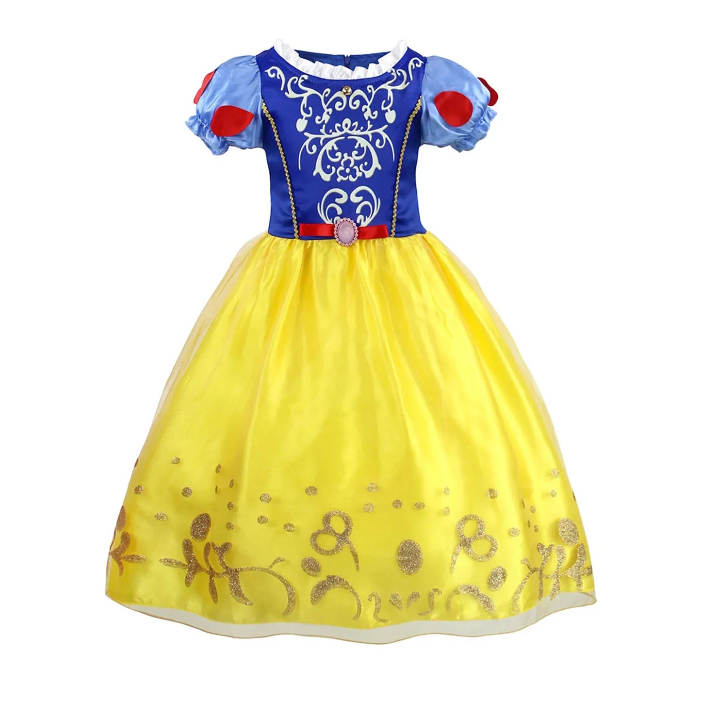 2025 Girls Disney Princess Dress Snow White With Cape Kids Cosplay Halloween Birthday Costumes Children Party Dress 10Y Clothes