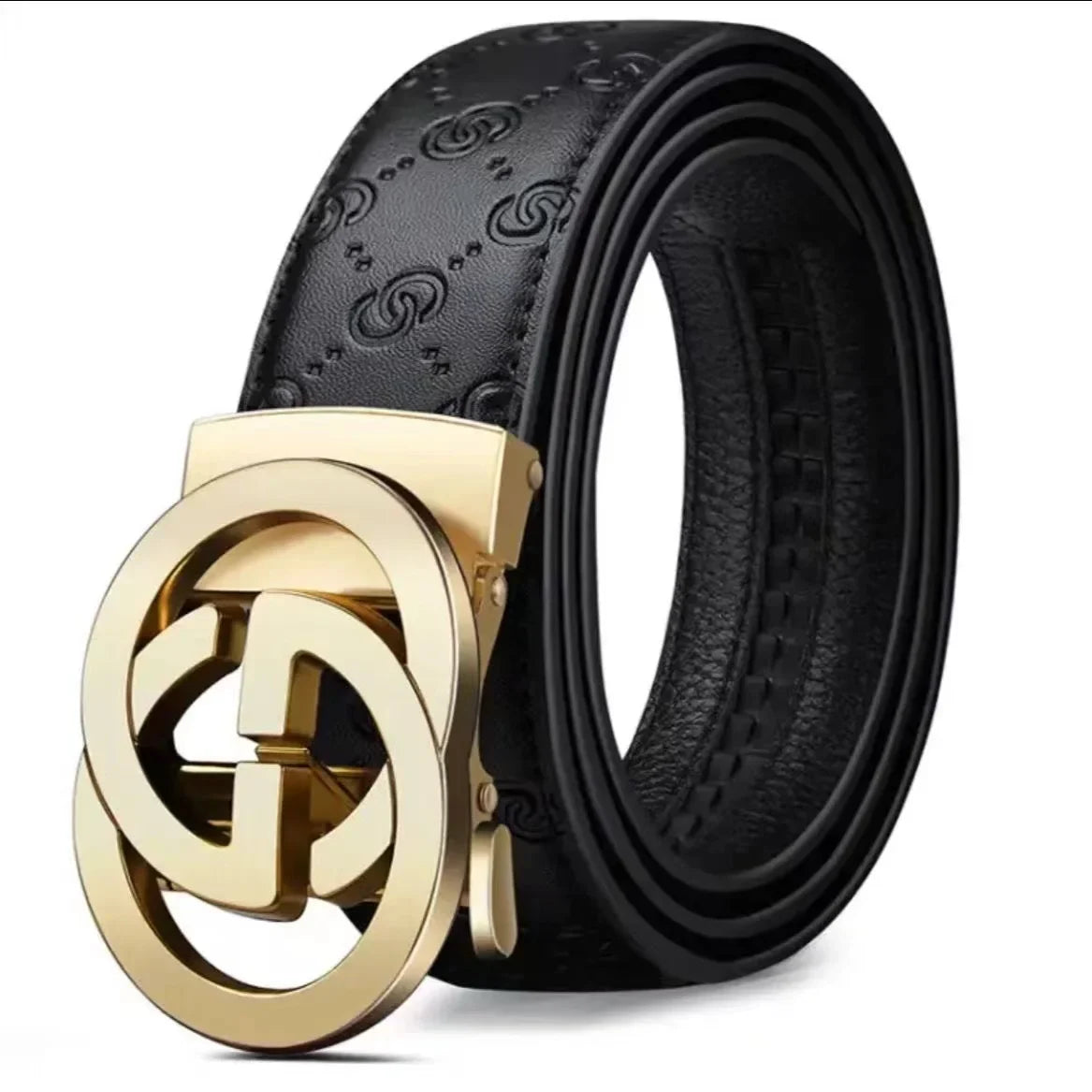 New genuine leather fashionable printed men's belt trend business versatile jeans belt for men