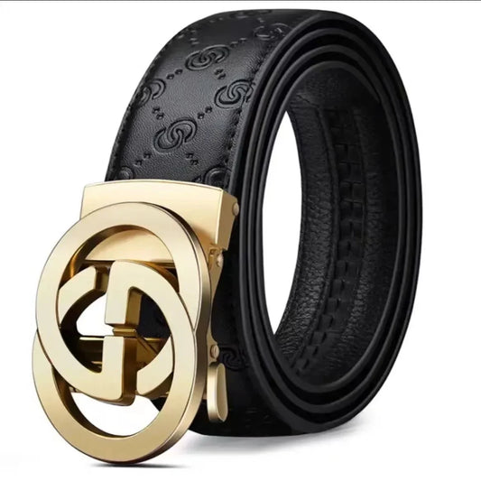 New genuine leather fashionable printed men's belt trend business versatile jeans belt for men