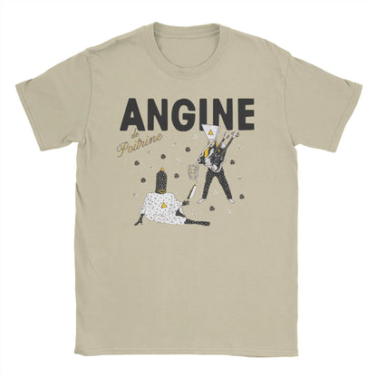 Printed Angine De Poitrine Rock Band T Shirt For Unisex  Cotton T-shirts Short Sleeve Clothes
