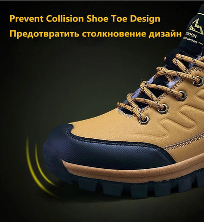 New Winter Men Boots Fur Warm Snow Boots Men Winter Boots Work Shoes Men waterproof Ankle Boots Outdoor Men's Sneakers Footwear