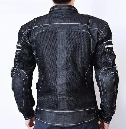 Jacket Spring Breathable Denim Mesh Racing Ride High-performance Drop Resistance Clothing Motorcycle Jacket