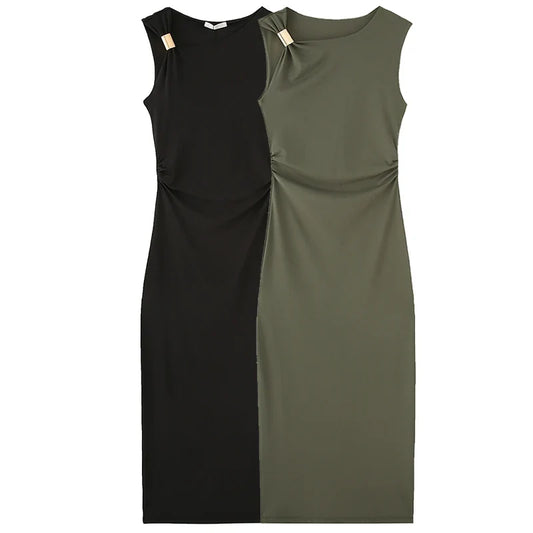 Womens Ruffled Bodycon Dresses Green Black Dress Summer Woman Sexy  Sleeveless Long Dresses Asymmetric Corset Vestidos 066