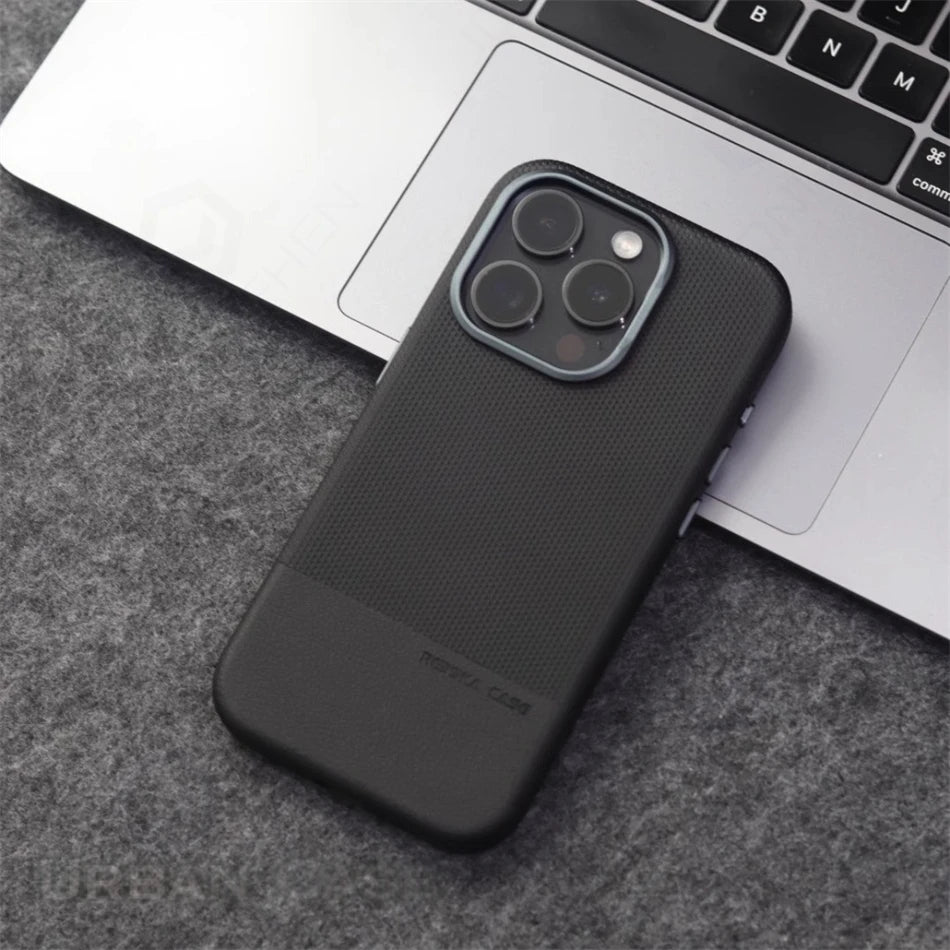 Luxury Hit Color For Magsafe High-end Magnetic Leather Case For iPhone 16 Plus 15 14 13 17 Pro Max Alloy Lens Shockproof Cover