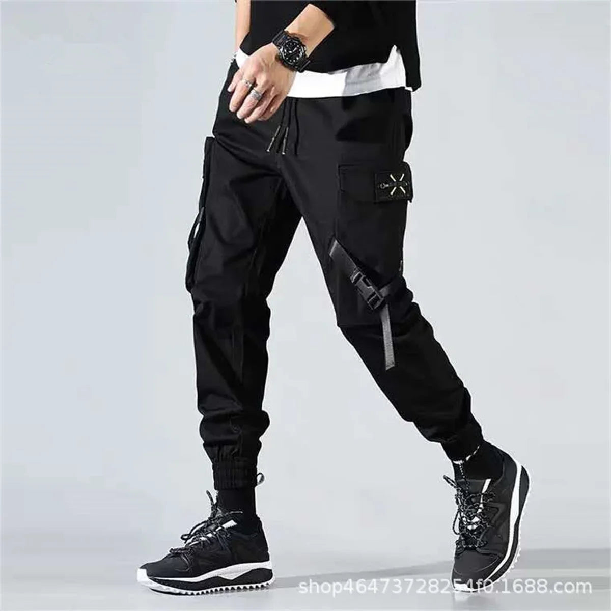 Fashion Multiple Models New Multi Pocket Drawstring Pants Men's Casual Cargo Pants Summer Outdoor Hip Hop Sweatpants Men Women
