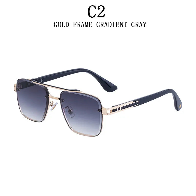 2025 Square Sunglass Men Luxury Sunscreen Rimless Sunglasses Women Vintage Fashion Glasses Gafas De Sol Hombre Lunette De Soleil
