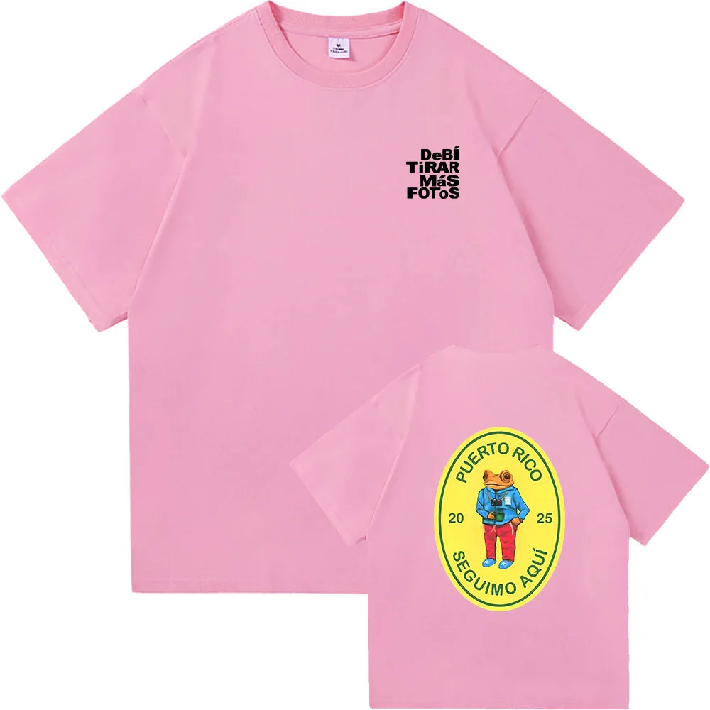 Bad Bunny DTMF World Tour 2025-2026 TShirt Men/women Clothing Vintage Harajuku High Quality Clothes Cotton TShirts for Fans Gift