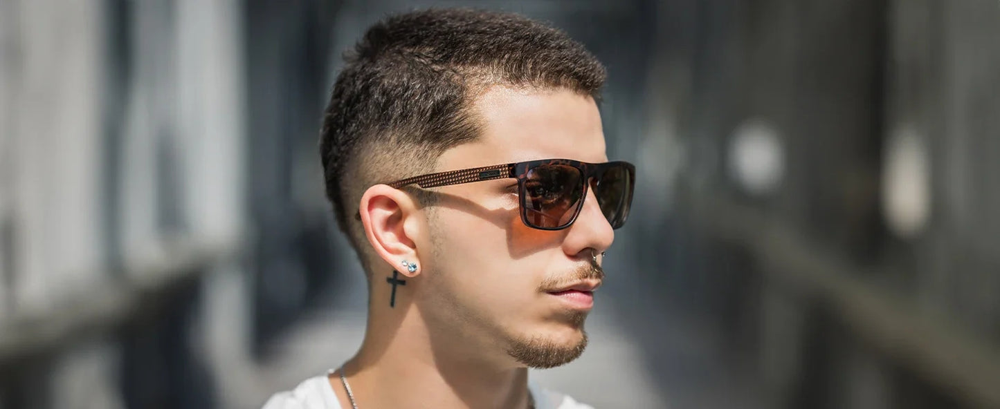 Retro Square Polarized Sunglasses Shade Men Lightweight TR90 Frame UV400 Protection Fashion Sun Glasses ZS3209