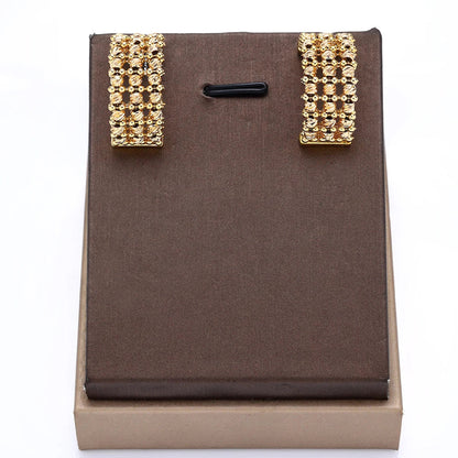 Luxury Wedding Jewelry Set Dubai Nigeria Bridal Jewelry Sets For Women Party Gold Plated Copper Tassel Beads Necklace