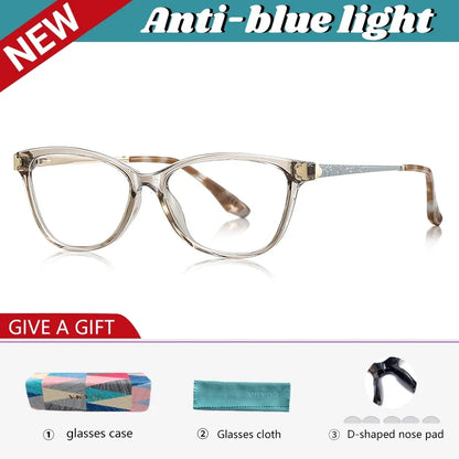 Classic Square Anti Blue Light Blocking Reading Glasses Women Prescription Glasses Computer Lightweight Eyeglasses LS231