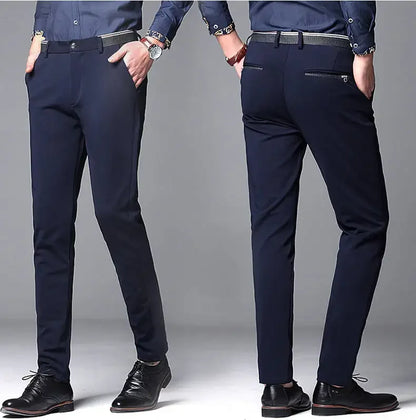 Black Suit Pants for Men Spring and Autumn Stretchy and Non-Ironing Office Trousers Slim Fit Formal Pants for Men Dress Pants