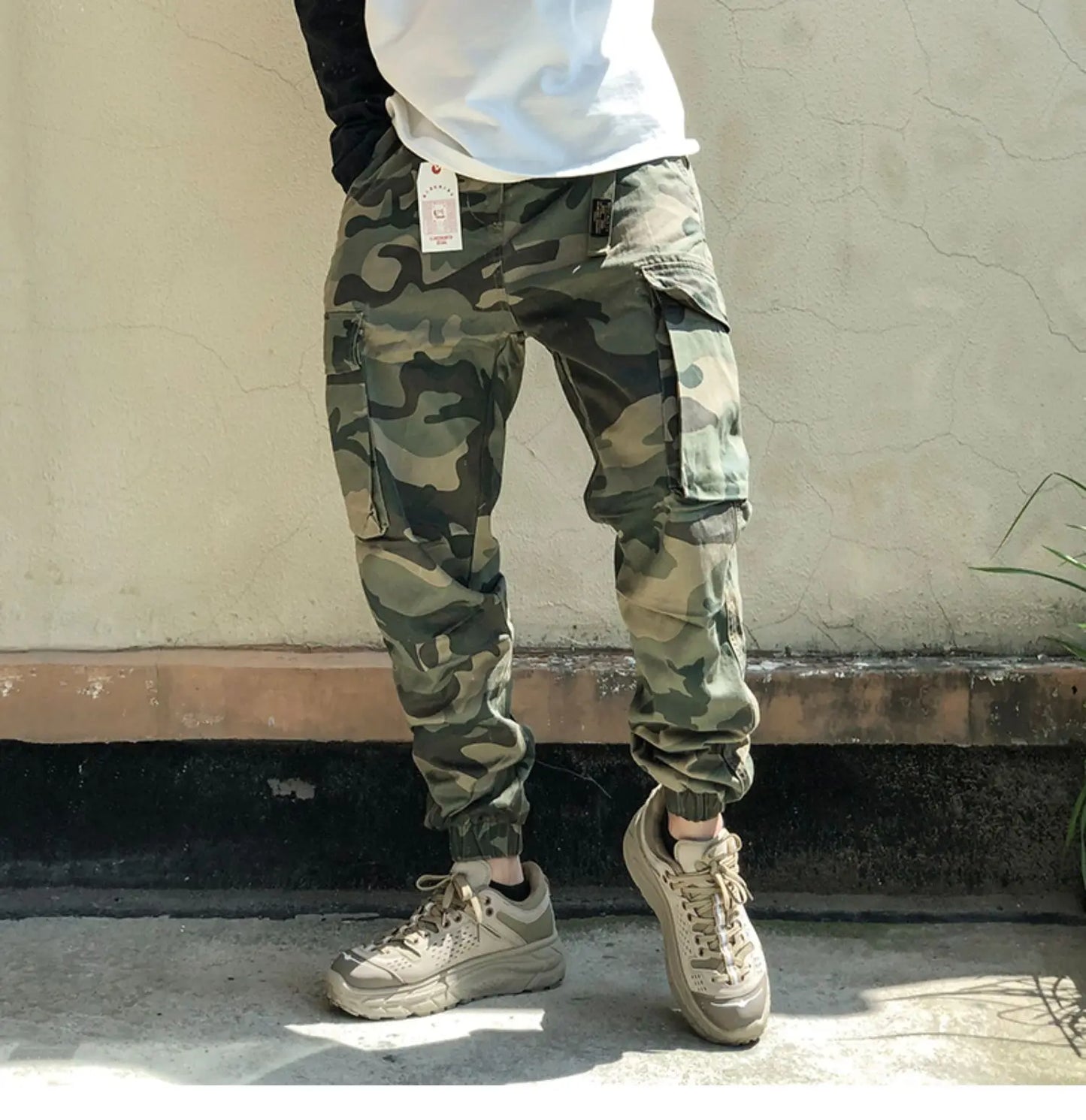 Fashion High Quality Camo Tactical Cargo Pants American Streetwear Casual Trousers Men Clothing Japanese Harajuku Joggers Male