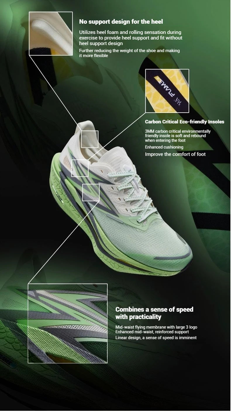 Flame 4.5 Men's Running Shoes Carbon Plate Breathable Stable Rebound Grippy Durable Cushion Male Sneakers 672532221