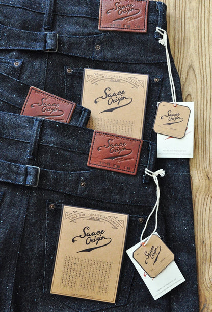 Men Jeans Sanforized Selvedge Raw Denim Denim Jeans for Men Linum Silver Button Cotton Wide Leg Loos Fit