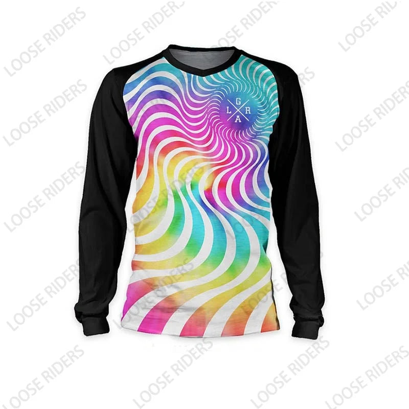 Mountain Bike Loose Rider Jersey Men's MTB Jersey Road Racing Bike Riding Shirt DH Motorcycle Clothing