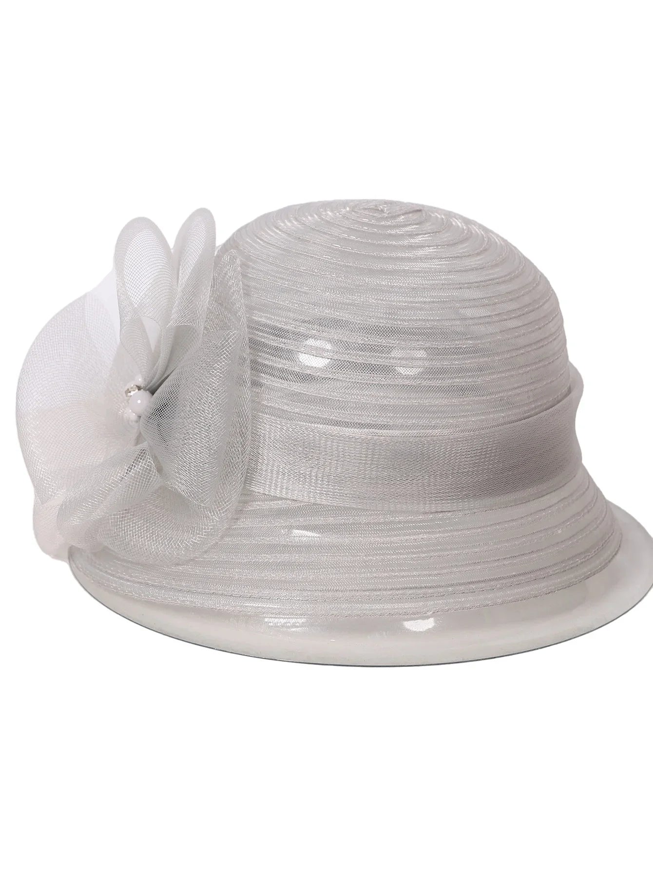 Floral Derby Fascinator Hat & Fedora for Women - Wedding Bridal Church Tea Party Formal Dress Accessories, Floppy Sun Caps