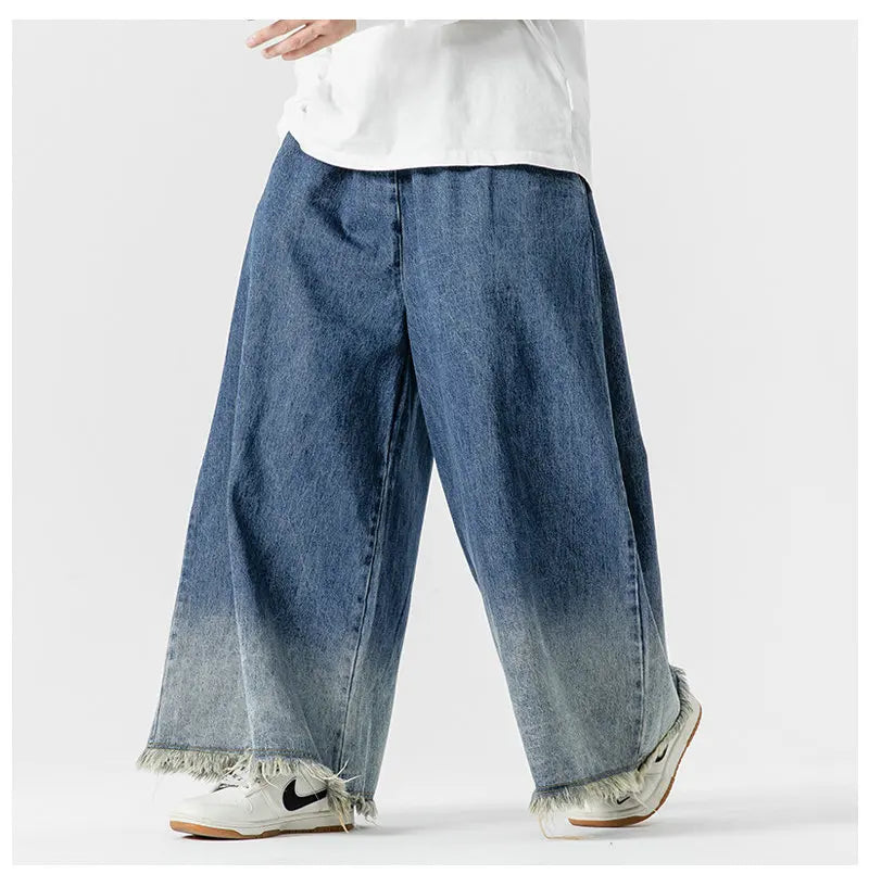 Streetwear Men Wide Leg Jeans Oversized Fashion Loose Jean Pants Male High Street Jogger Woman Denim Trousers Plus Size 5XL