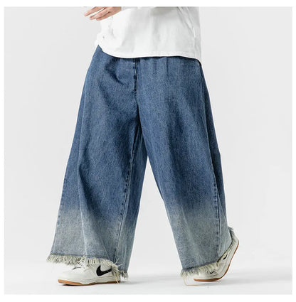 Streetwear Men Wide Leg Jeans Oversized Fashion Loose Jean Pants Male High Street Jogger Woman Denim Trousers Plus Size 5XL