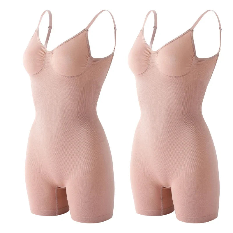 Seamless Low Back Bodysuit Shapewear Women Butt Lifter Smooth Body Shaper Backless Slimming Sheath Flat Belly Corset Underwear