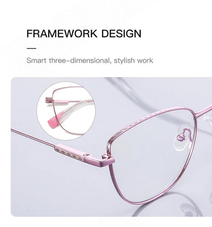 New Myopia Prescription Glasses Hyperopia Reading Glasses Women Anti Blue Light Computer Glasses Optical Eyeglasses Frame