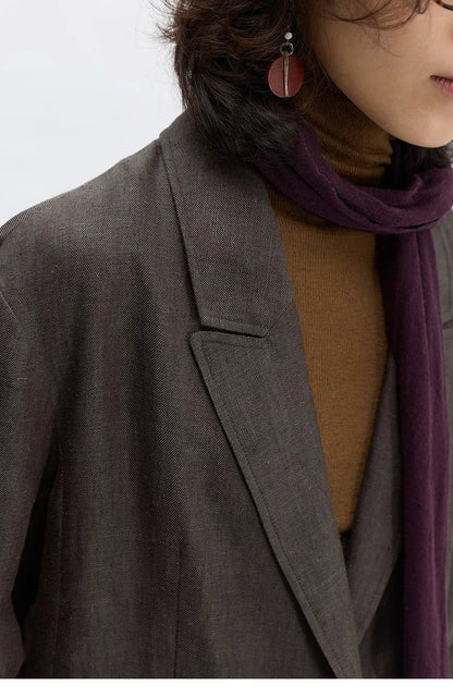 Simple and Understated~ One-Button Women's Blazer, Thin Spring/Summer Suit, New Casual Commuter Jacket, Loose Fit