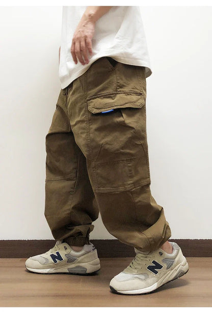 High Quality Japanese Streetwear Baggy Cargo Pants Hip Hop Men'S Clothing Plus Size Casual Jogging Pants Harajuku Trousers Male