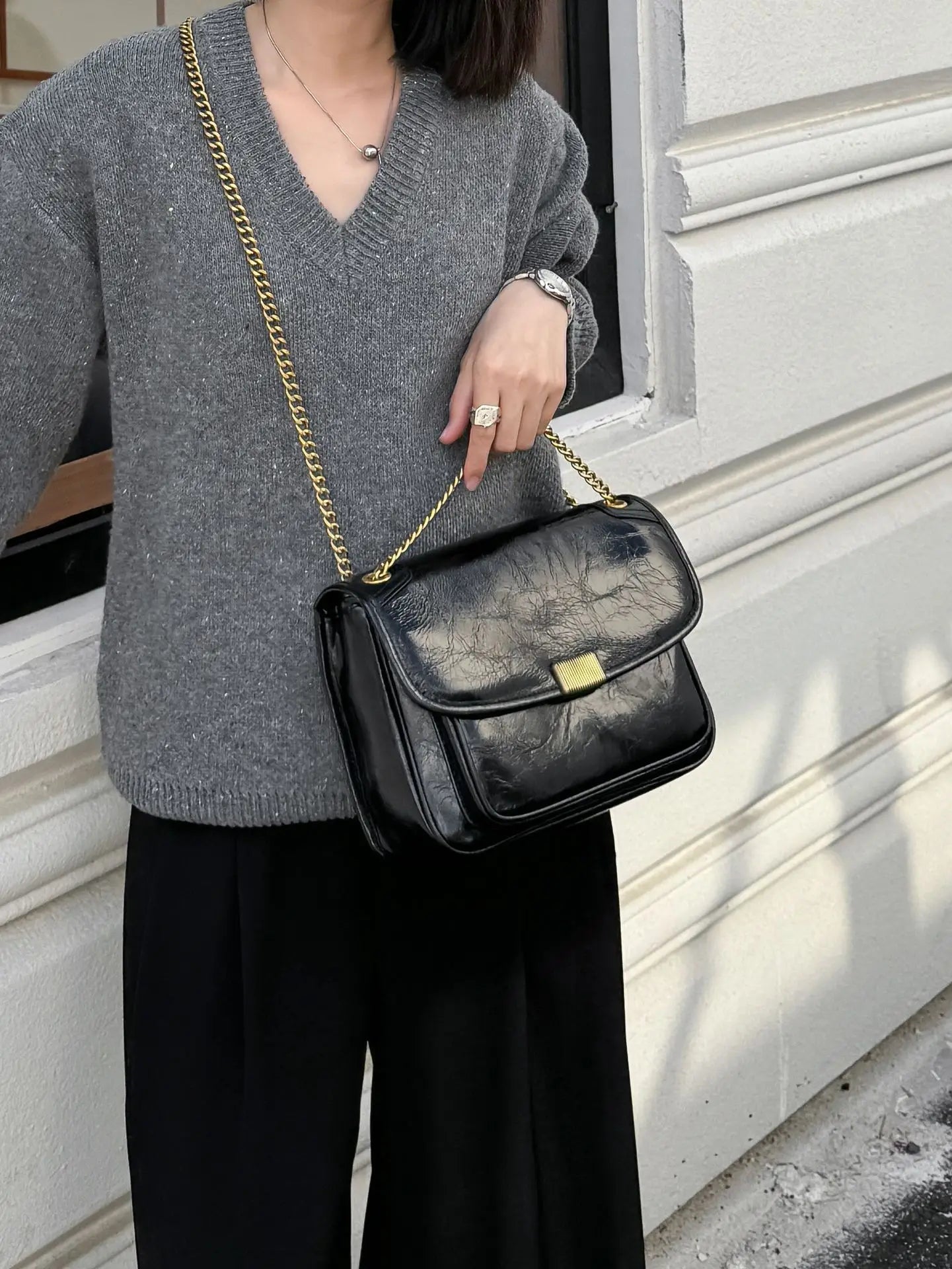 Luxury handbags female crossbody bags Tofu small square shoulder bag women bags new fashion 2025 genuine cowhide leather satchel