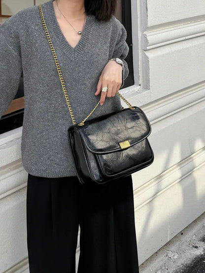 Luxury handbags female crossbody bags Tofu small square shoulder bag women bags new fashion 2025 genuine cowhide leather satchel