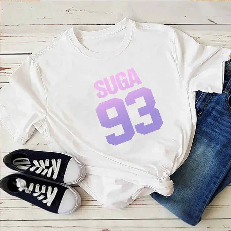 Tops for Women (taehyung) Jungkook Fan T Shirt Women Suga Kpop Harajuku Tshirt Woman Tshirts Aesthetic Clothes