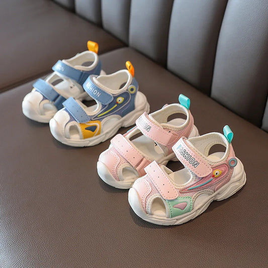 2026 Summer Girls Kids Sandals Soft Comfortable Closed Toe Protective Sandals,Cartoon Colorful Cute Shoes Kids Summer Boys Girls